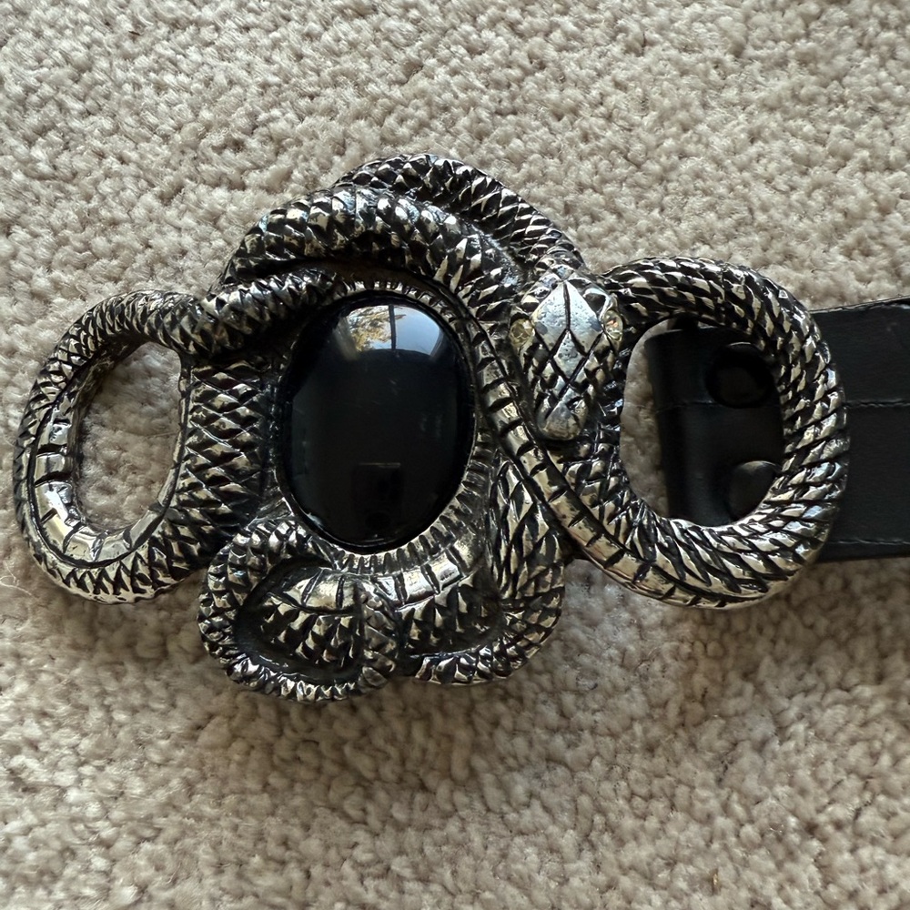 VTG Emporio Armani Metal Snake Buckle & Hoffnung-Berlin Leather Belt L-39 in
